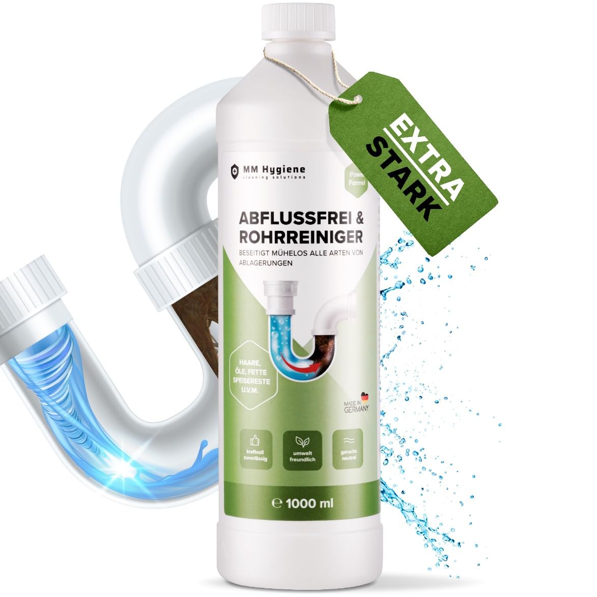ABFLUSS-REINIGER 1L 2L 3L Flüssig Rohrreiniger Rohr Rohrfrei