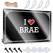 Cool Wall Art Boys Bedroom Decorations Wall Art - I Love Brae Collection Fun Retro Style Decoration For Garden20X30CM