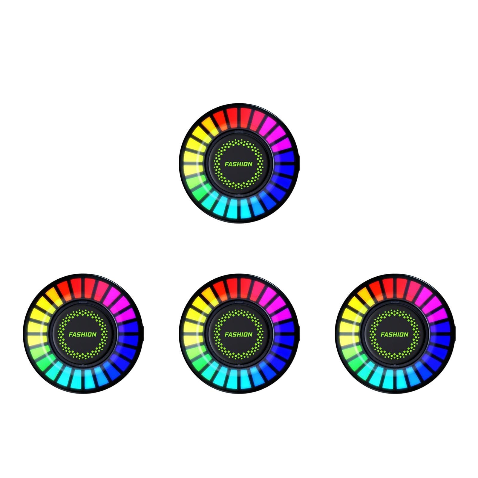 Amosfun 4 Pezzi Diffusore Profumo per Auto con Illuminazione Rgb LED Clip con Modalità Luce Atmosfera Personalizzabile per Interni Auto Accessorio Pratico e Facile da Installare