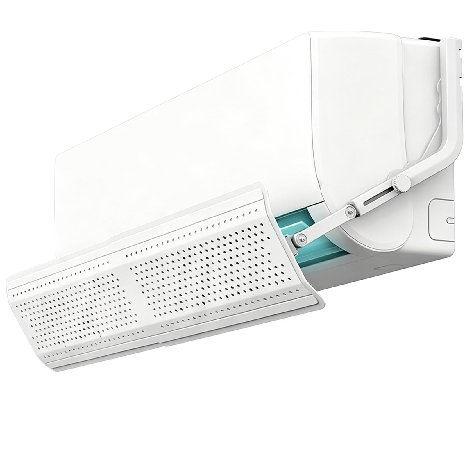 YUE JJXN Air Conditioner Deflector with Activated Carbon, 22.4-41.3in Adjustable AC Wind Deflector, 300° Rotating AC Vent Cover