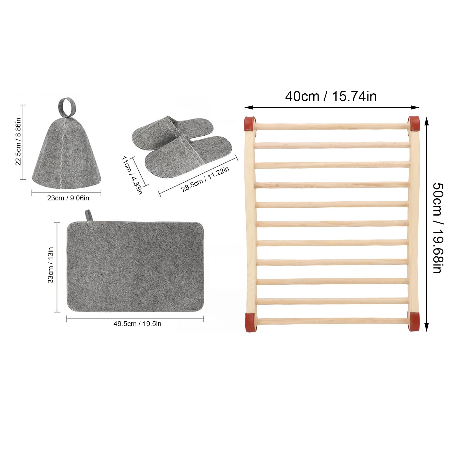 Pssopp Schienale per Sauna Supporto per Schiena per Sauna in Legno Pino Design Ergonomico Curvo con Imbottitura per Cappello e Pantofole Comfort Antiscivolo per l'uso in Familiare in Palestra