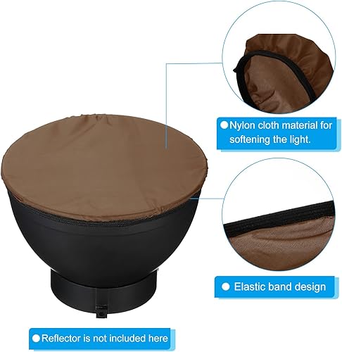Miniatura 4 de PATIKIL Cubierta de lámpara difusora suave de 7 pulgadas de 7.1 in, paquete de 2 difusores de tela, reflector estroboscópico, calcetín para luz de