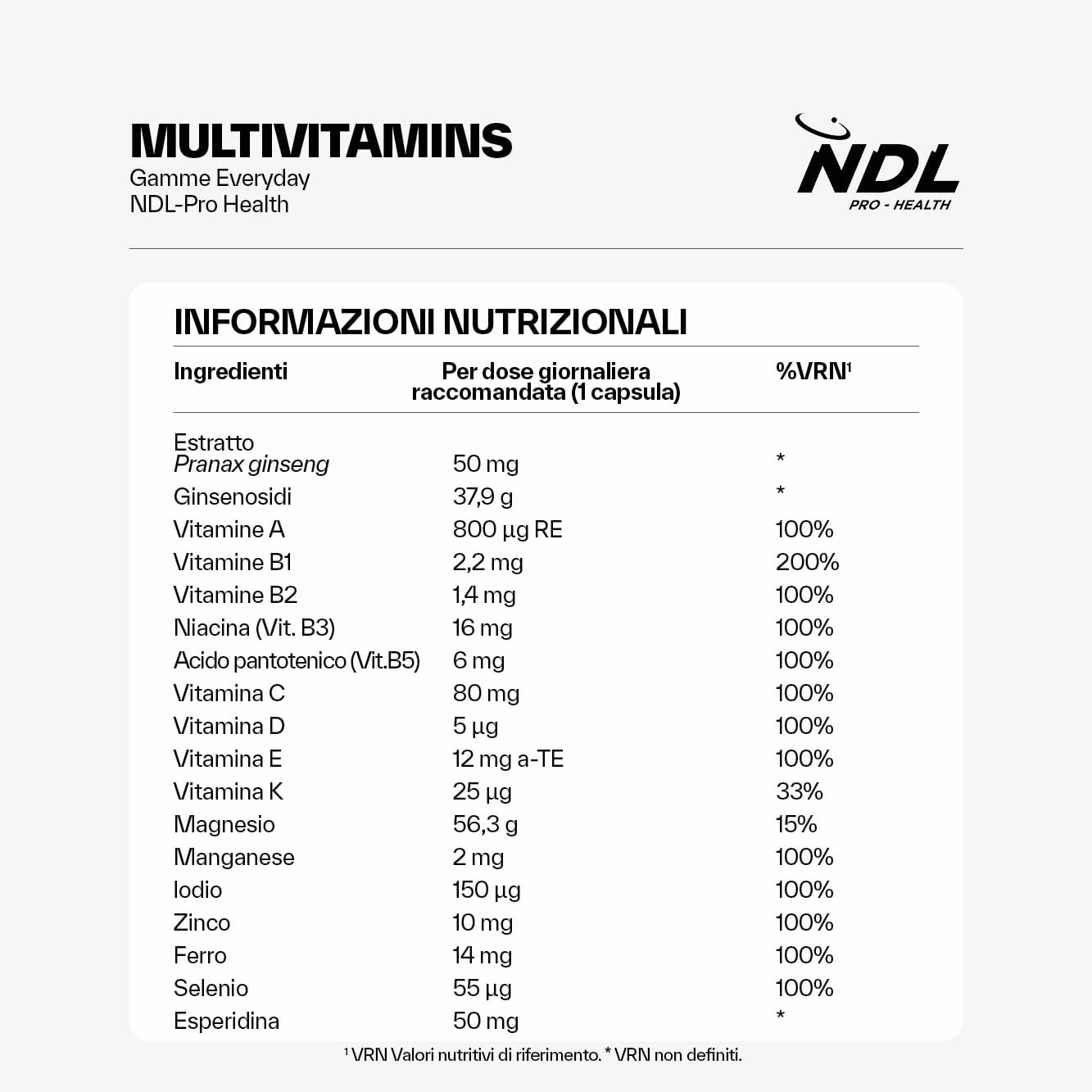 NDL Pro-Health Magnesio completo + Omega 3 + Multivitamins | Integratore per il funzionamento del sistema nervoso, per la Salute di Cuore, Cervello, Vista e Articolazioni | By Rafa Nadal