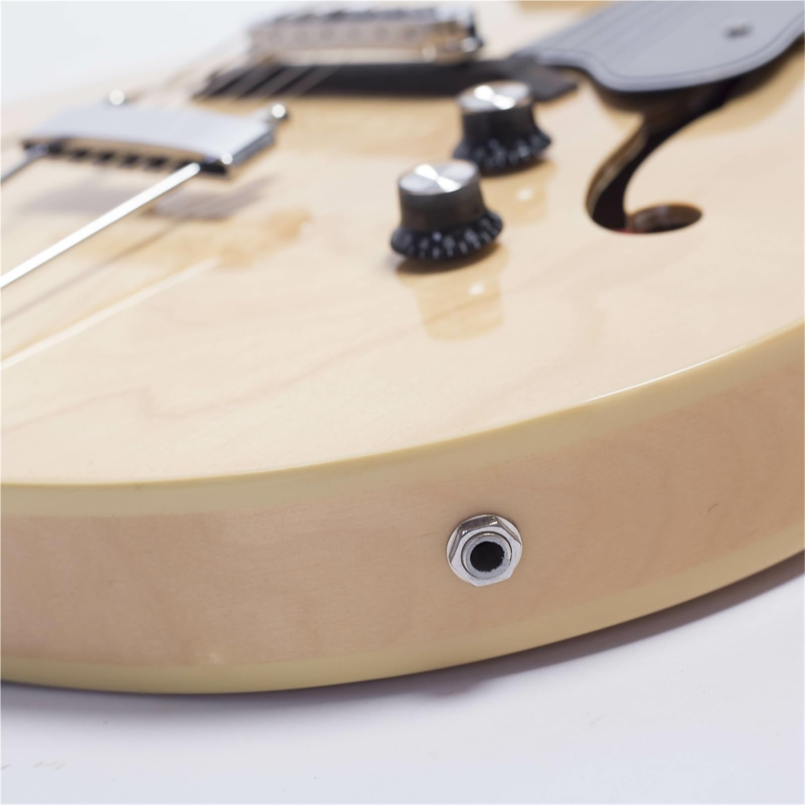 Standard Gitara Elektryczna Gitara Elektryczna Jazzowa Natural Hollow Body 6 Strunowa Dla Praworęcznych Profesjonalna Wydajność Trwała