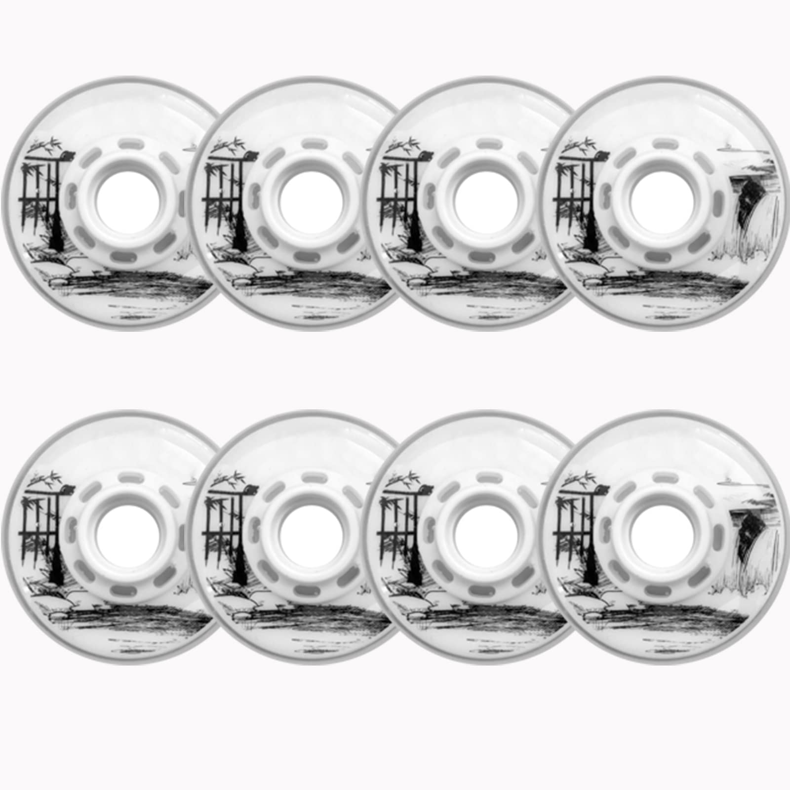 Genérico Ruedas para Patines en Línea Interior Exterior Ruedas de Repuesto para Patines en Línea 76 A 76 mm Paquete de 8 para Cualquier Producto Que Utilice
