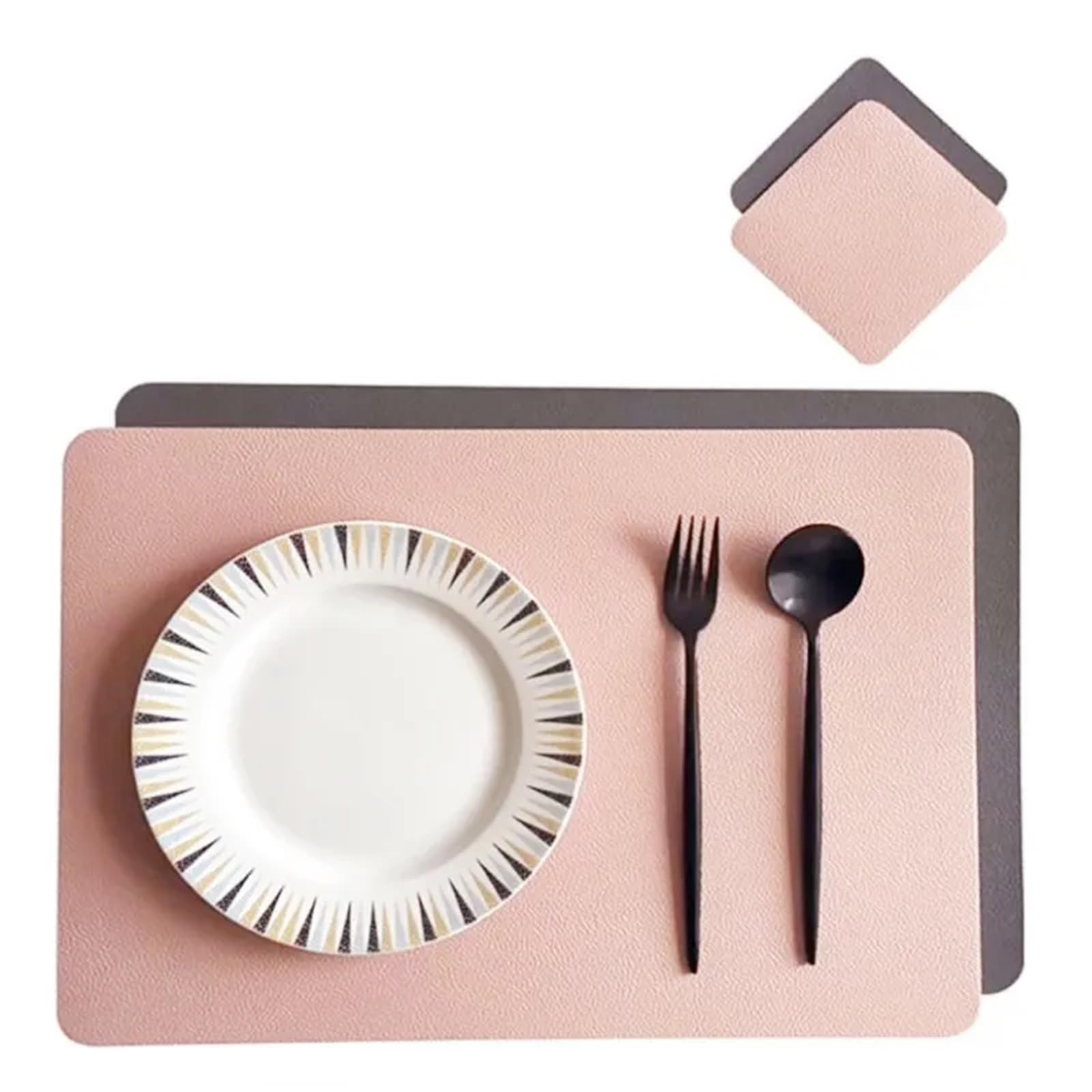 4 Sets quadratische Tischsets und Untersetzer FüR KüChe