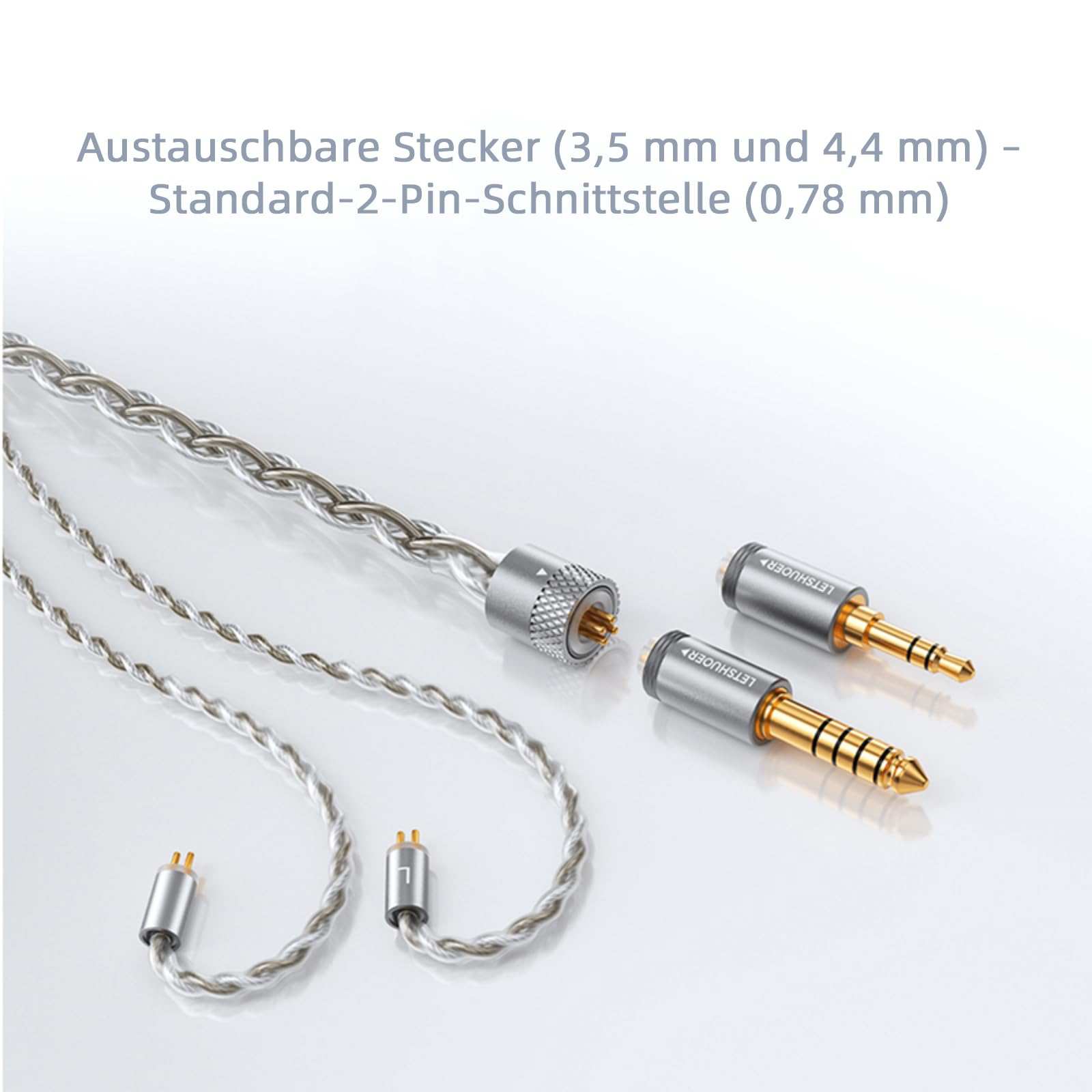 AOSHIDA LETSHUOER Astralis In-Ear Kopfhörer, 15,5 mm Planarer Magnetischer Treiber IEMs HiFi Ohrhörer, Planar-IEMS mit Abnehmbarem Silberplattiertem Kupferkabel für Audiophile und Musiker