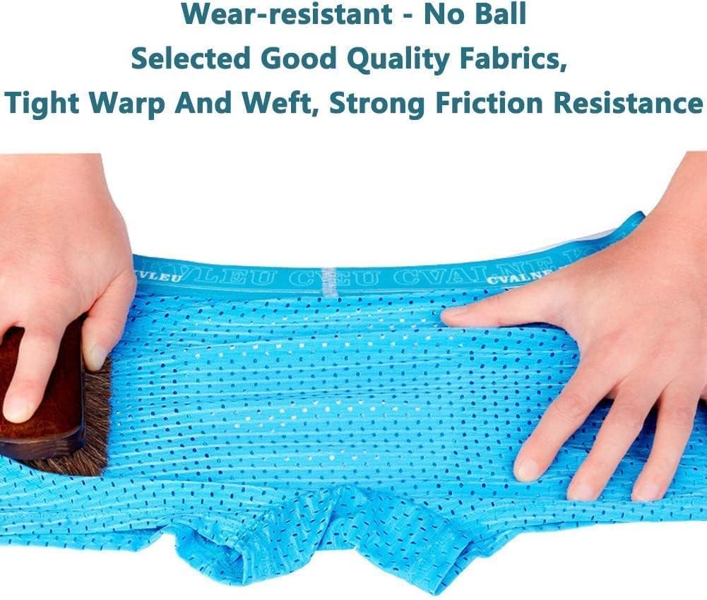 [BDUBZ] メンズボクサーブリーフ、夏のアイスシルクファッションメッシュ通気性下着、無地4パック,E4pc,XL