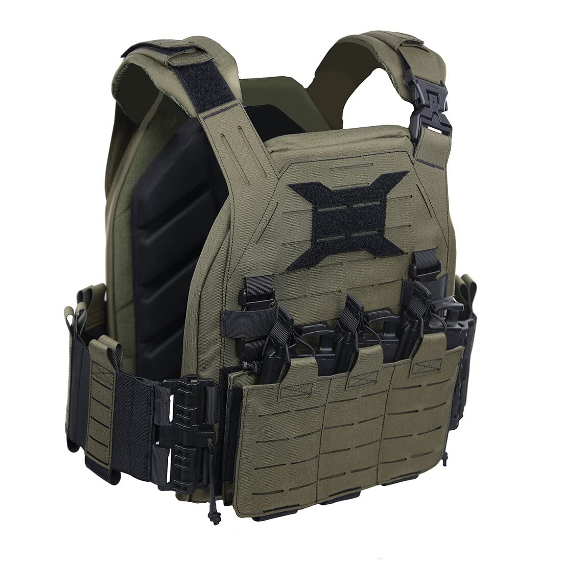 Taktische Weste MOLLE | Verstellbare Militär Weste Für Airsoft & Paintball | Mit Taschen | 1000D Nylon