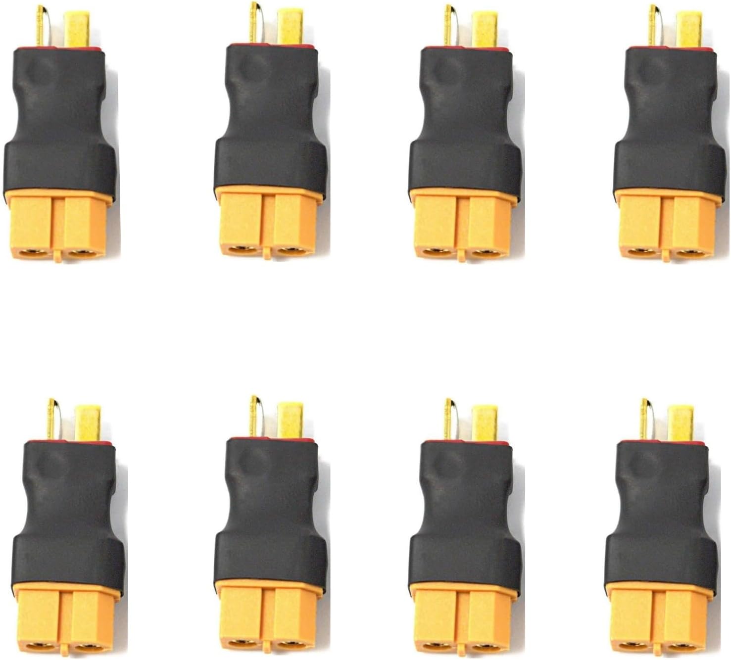 8Pcs XT60 Female to Male Deans T Plug Connector Adapter for RC Car Boat Drone LiPo NiMH Battery ESC Connector Adapters Parts