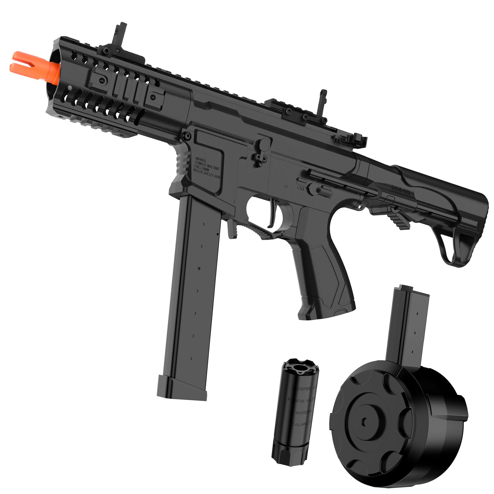 Electric Gel Blaster Modified Toy-ARP9,Semi & Full Automatic Modes Splatter-Blaster 280+FPS,120FT for Outdoor Activities Team Games- Ages 14 & Up and Adults with Drum mag,Long mag,Goggles,Black