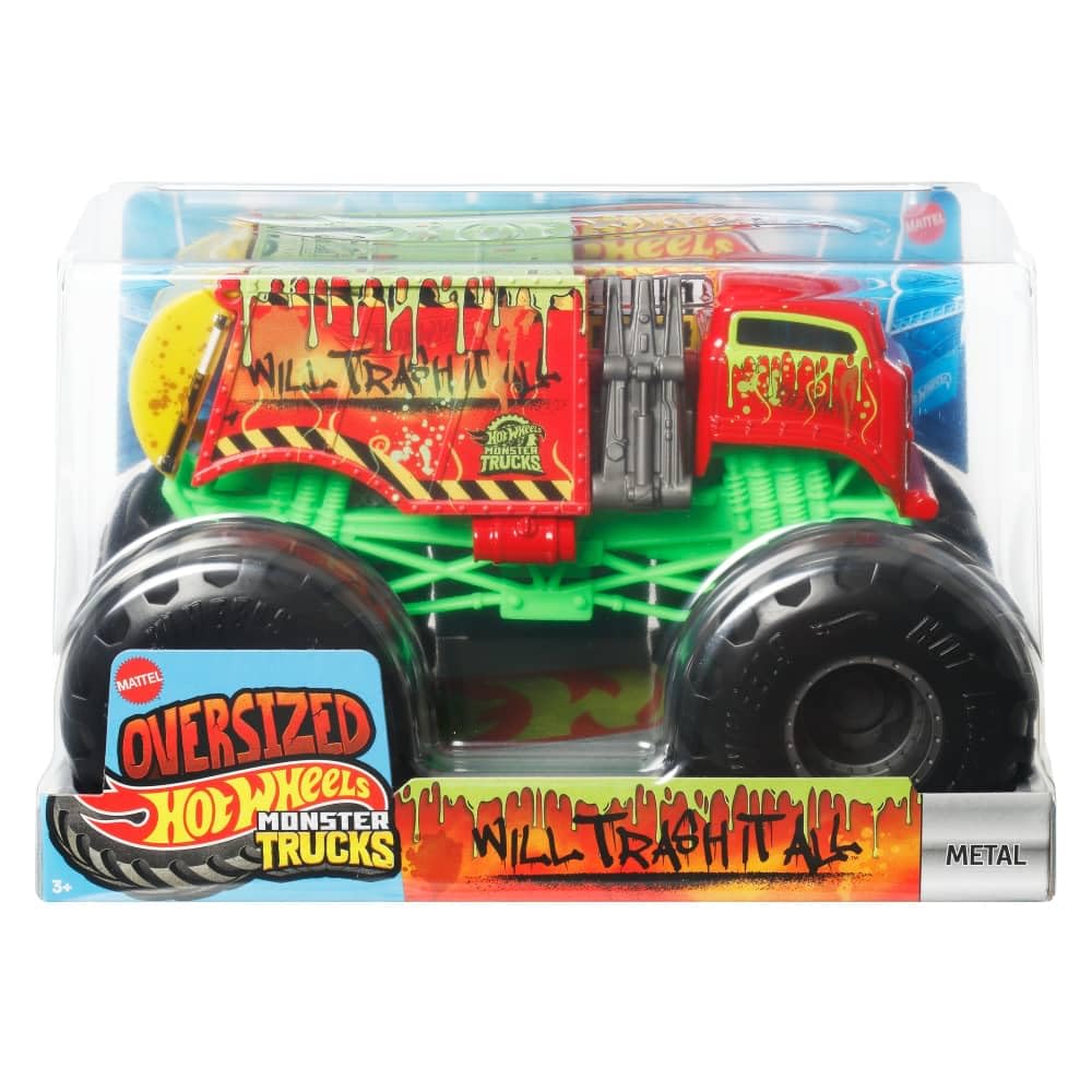 Hot Wheels Monster Trucks Will Trash It All 1:24 Scale Toy Vehicle