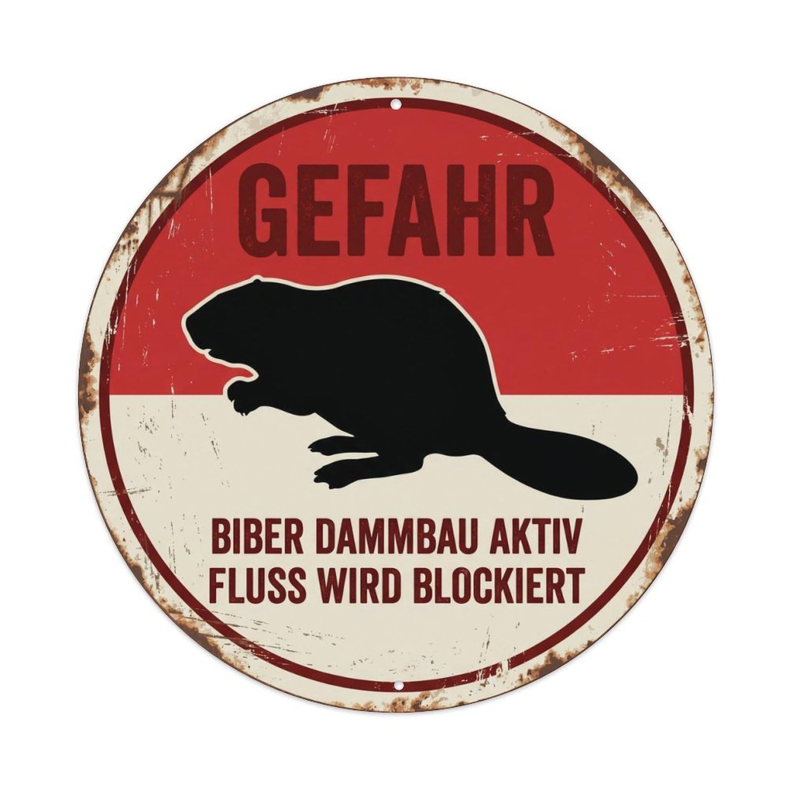 Vintage Grumpy Beaver Dam Builder 1 Metal Tin Sign Plaque