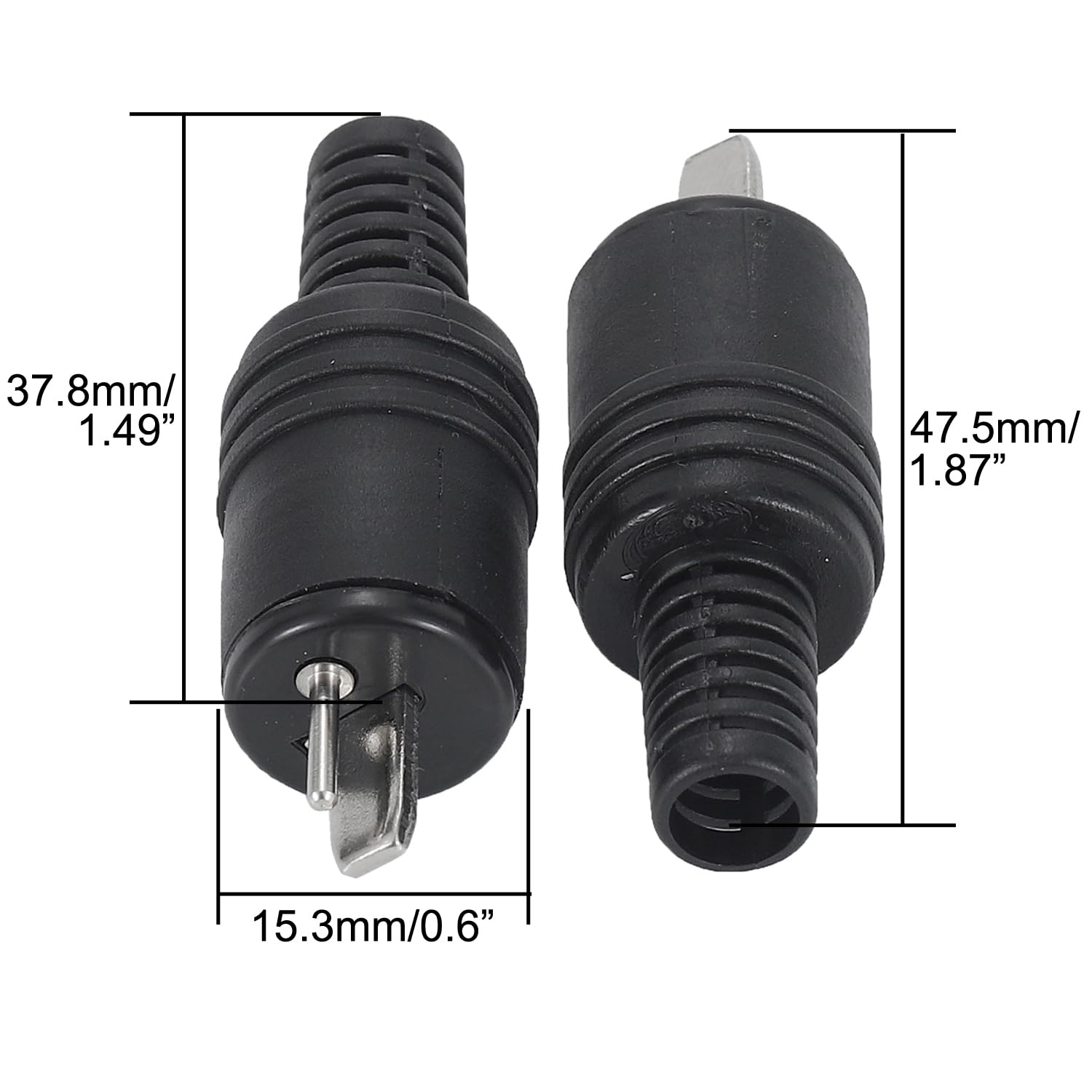 Greluma 12 Pz Spine per altoparlanti DIN a 2 pin con terminali a vite, connettore maschio per cavo altoparlante HiFi senza saldatura