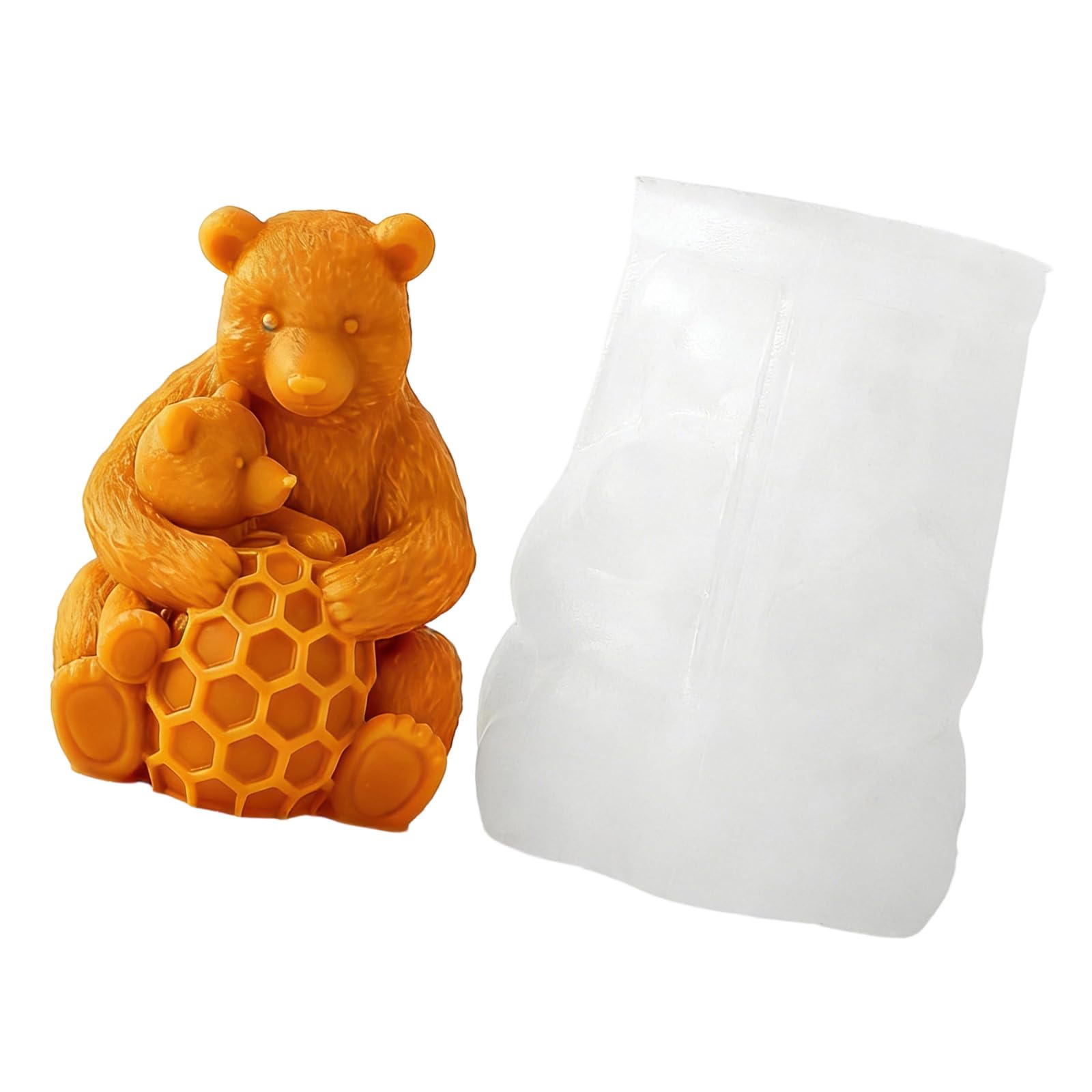 LUCKGONI Bear Shape Silicone Mould Multipurpose Silicone Mold Easy Demolding For Resin Casting Candle Soap Chocolate