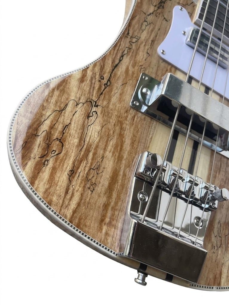 Basso elettrico a 4 corde con corpo solido, manico in frassino e legno di acacia pickup Humbucker, ponte regolabile for performance sul palco in studio (Bajo Electrico)