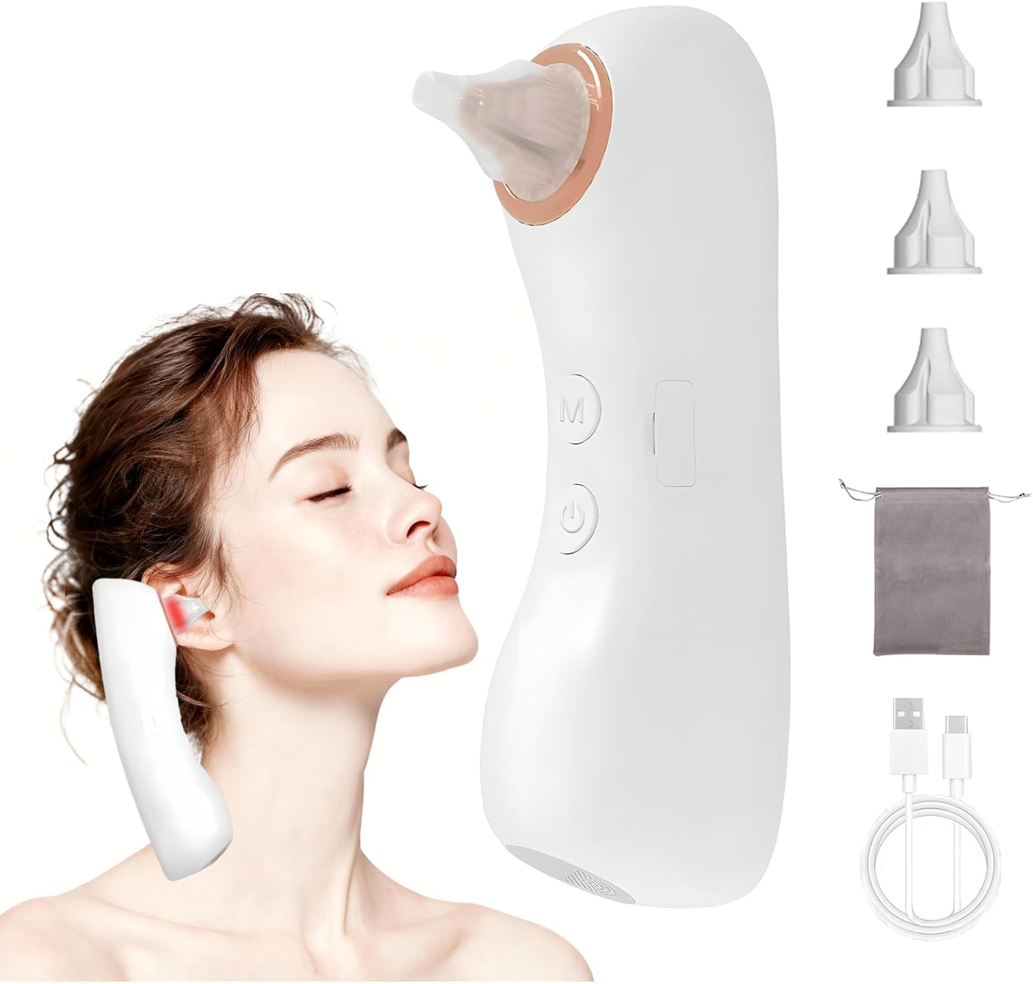 Ear Dryer Rechargeable Ear Water Drying Device for Swimmers Ear Fluid Remover for Swimming Showering Surfing Scuba and