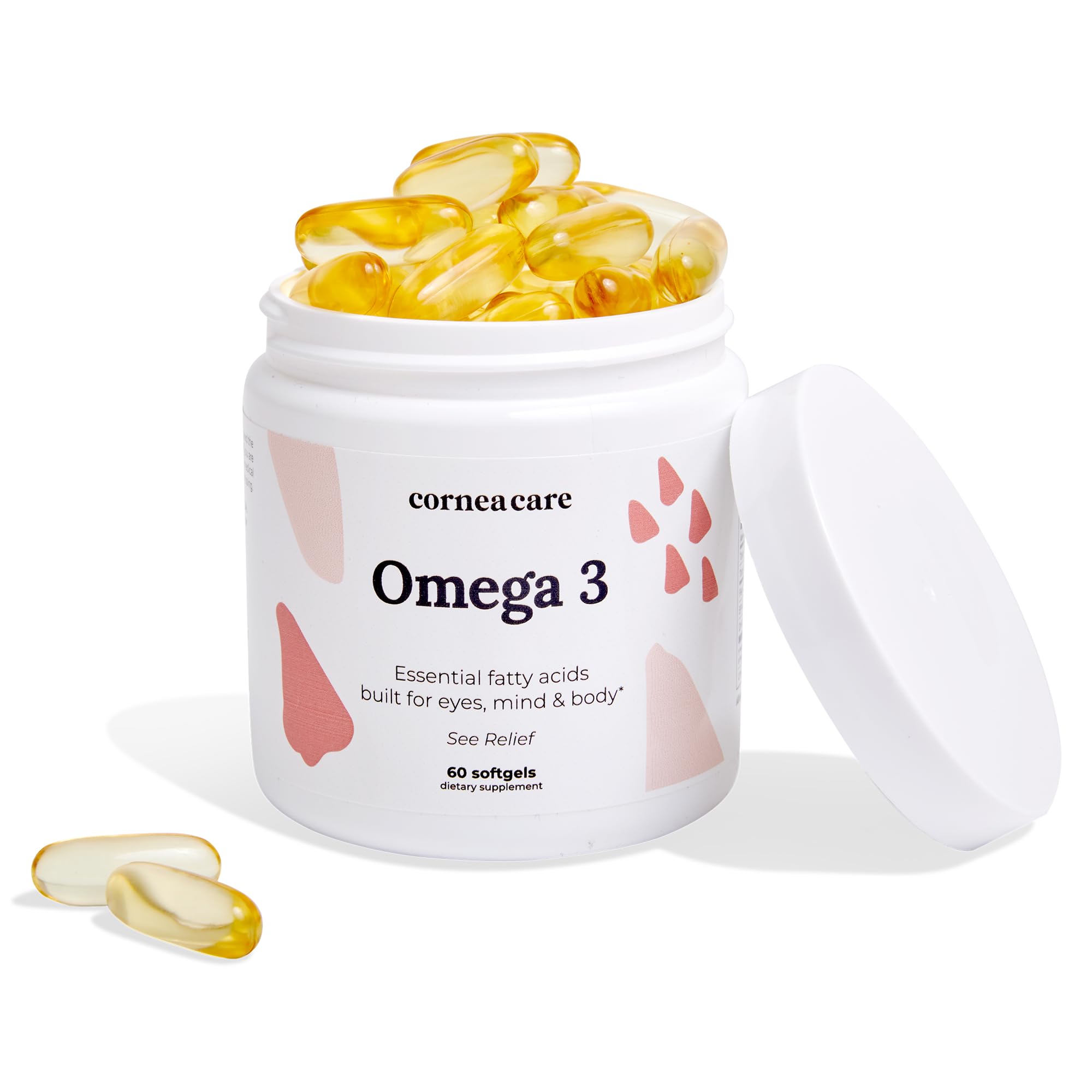 CorneaCare Ômega-3 de óleo de peixe, 2 g de gorduras insaturadas, 60 cápsulas