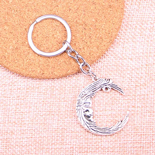 Preisvergleich Produktbild GMTEXTILES Mann im Mondgesicht Charm Anhänger Schlüsselbund Schlüsselring Kette Zubehör Schmuckherstellung für Geschenke