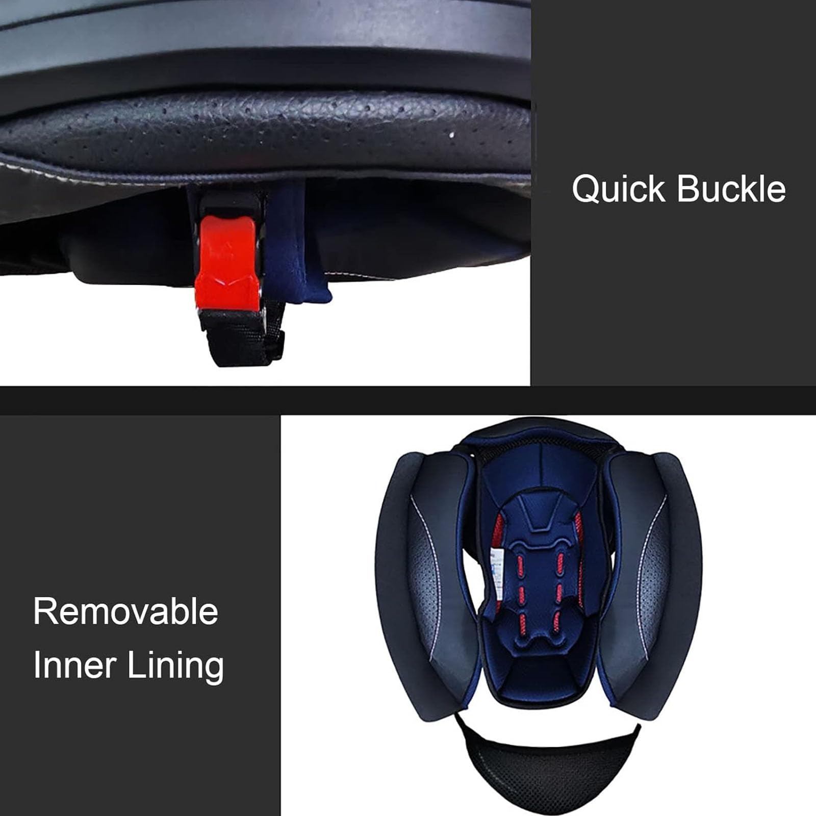 Kask motocyklowy pełnotwarzowy Zintegrowany kask motocyklowy do wyścigów ulicznych, zatwierdzony przez DOT, z podwójną, opuszczaną osłoną przeciwmgielną Kaski motocrossowe Crash,Black white,L