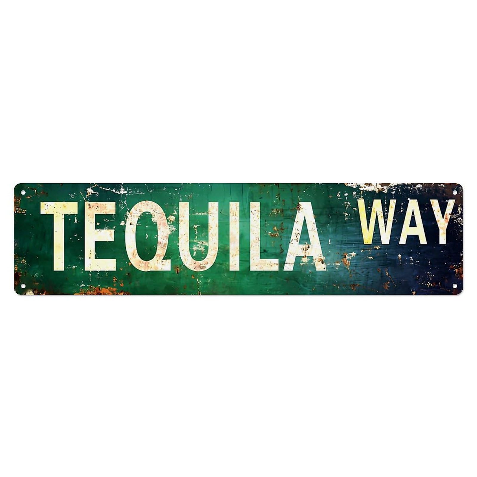Jdyansheng Vintage Tequila Way Street Sign Design Tin Sign Metal Poster Metal Signs For Home Man Cave Bar Cafe Kitchen Laundry Room Wall Decorations 4X16 Inches