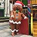 DeHasion Christmas Inflatable Gingerbread Man Costume Party Blow-up Suit for Adult Christmas Decor/Parade (Gingerbread Man)