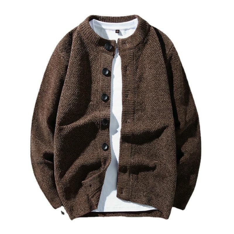 Cárdigan de punto para hombre estilo británico e informal de invierno 5