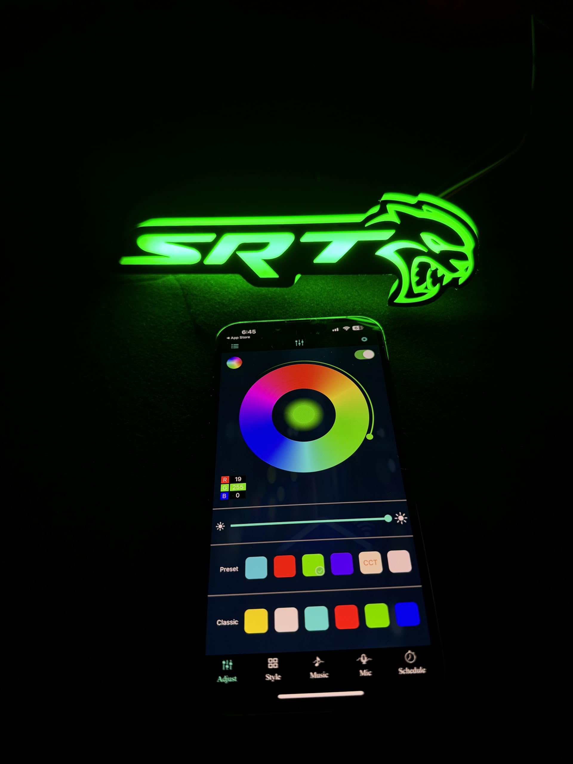 Amazon.com: S.rt Hellcat Light Up Grille Emblem RGBw Flow Series