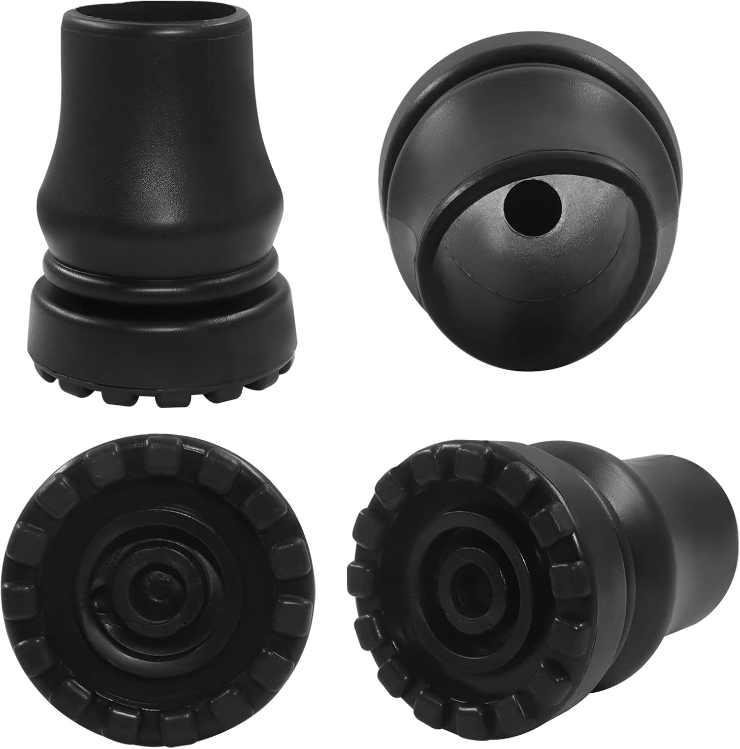 4 Pcs 7/8 Inch Rubber Cane Tips