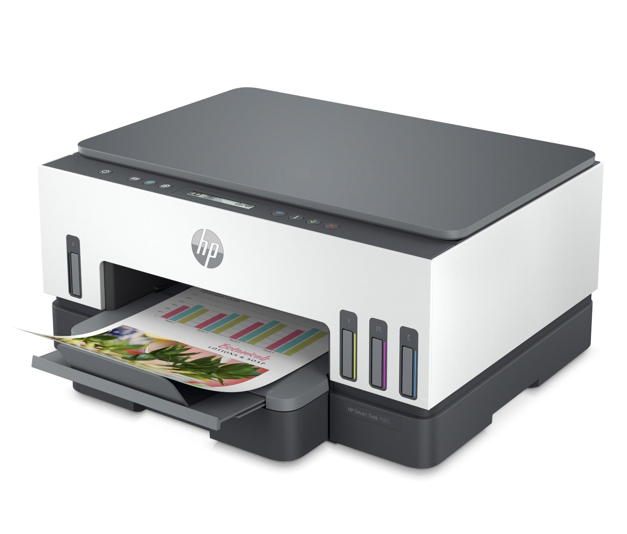 HP Smart Tank Plus 7005 AiO 28B54A, Stampante Multifunzione a Colori, Serbatoio d'Inchiostro ad Alto Volume di Stampa, Fino a 12000 Pagine (Nero) e 8000 Pagine (Colore), F/R Automatica, Wi-Fi , Bianca