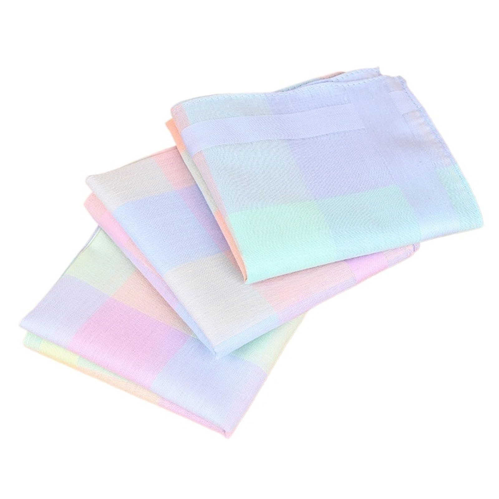 Taschentücher 12 Stück kariertes Taschentuch in gemischten Farben, neutral kariert, quadratisch, Baumwolltücher, farbiges, 43 x cm