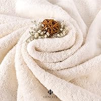 Vista 2 de Hencely Juego de 2 toallas de mano de lujo (16 x 28 pulgadas), algodón turco suave, absorbente, de secado rápido, para cara, cuerpo, cocina y baño