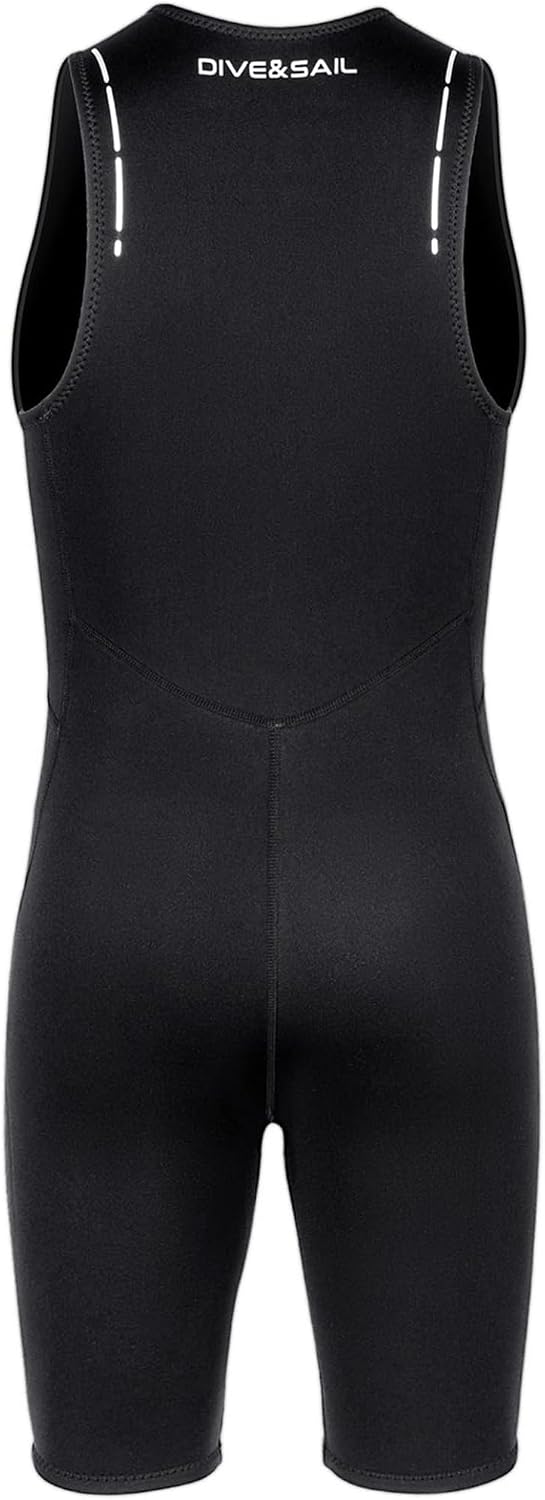 Men 2mm Neoprene Diving Wetsuit Sleeveless Front Zipper Swim Jumpsuit Stretchy Surfing Swimsuit