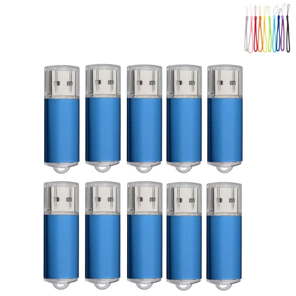 10PCS 2.0/3.0 USB Flash Drive Pen Drive Memory Stick Thumb Stick Pen Black (3.0/8GB, Blue)