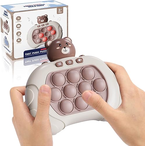 Push Light-Up Pop It Fidget Toys for Kids,Pop It Game,Handheld Games for Kids and Adults,Stress Relief Game Machine,Puzzle Game Machine,Pop Fidget