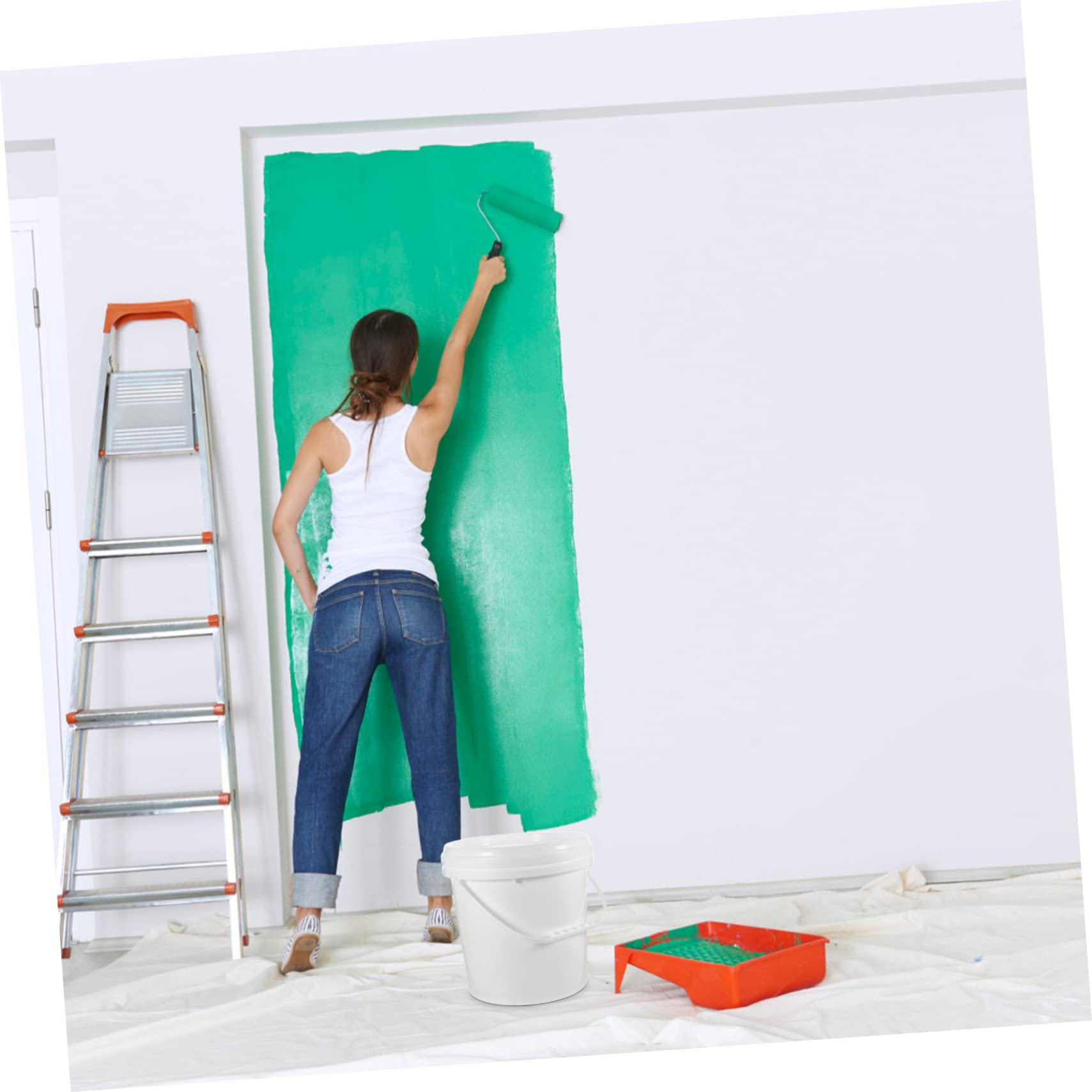 HOMSFOU Cubo De Pintura De Contenedor De Pigmentos Cubo con Tapa para Uso Taller o Estudio De Arte