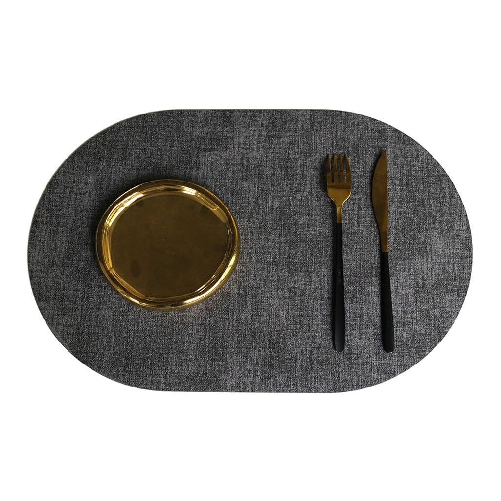Oval Waterproof Hotel Restaurant Western Placemat Insulated Table Mat