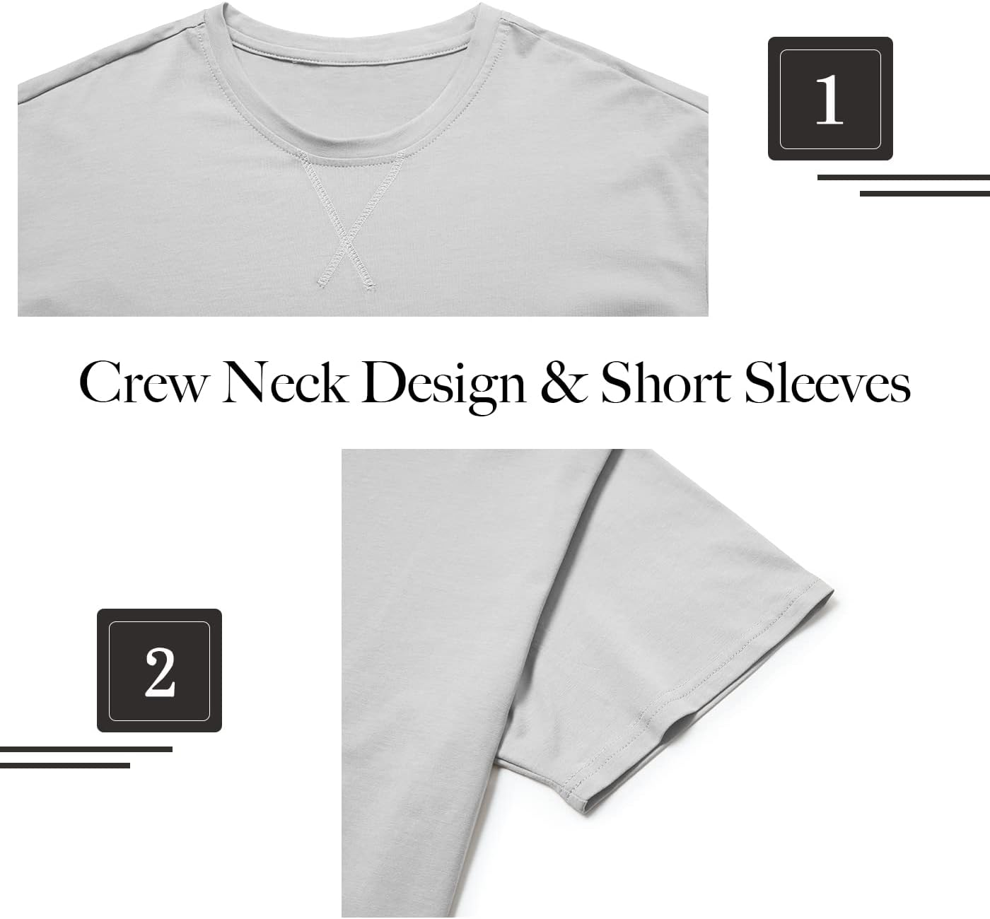 LETAOTAO Mens Hipster Longline T-Shirt Drop Cut Scallop Long Tail Slim Fit Bodybuilding Gym Muscle Workout Tee - Image 4