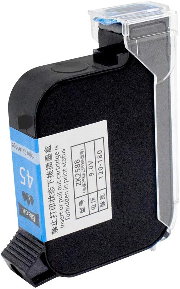 Original Portable Ink Cartridge Quick-Dry Replacement 42ml Ink Cartridge for Handheld Inkjet Printer Coding Machine(Black)
