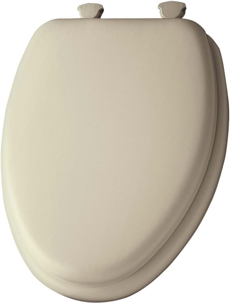 Sanderson Plumbing 3000EWBBONE Elongated Bone Padded Toilet Seat