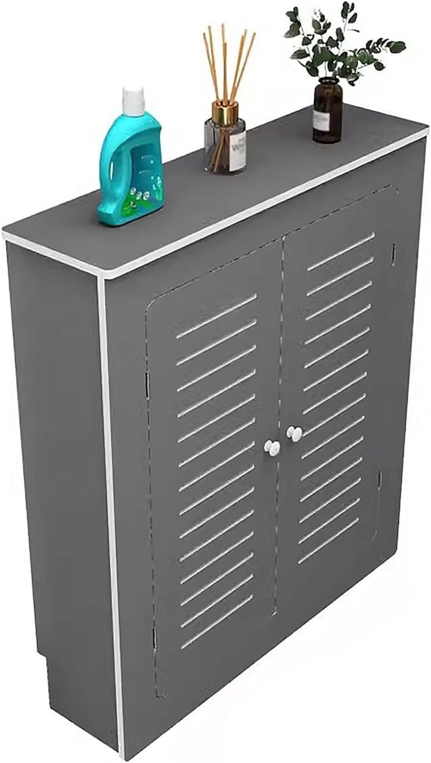 Radiator cover for old radiator，Radiator cabinet， Home Kitchen Radiator Valve Cover Louvered Grill Shelf Cabinet Waterproof Bathroom Floor(50x80x20cm(19.7x31.5x7.9in))