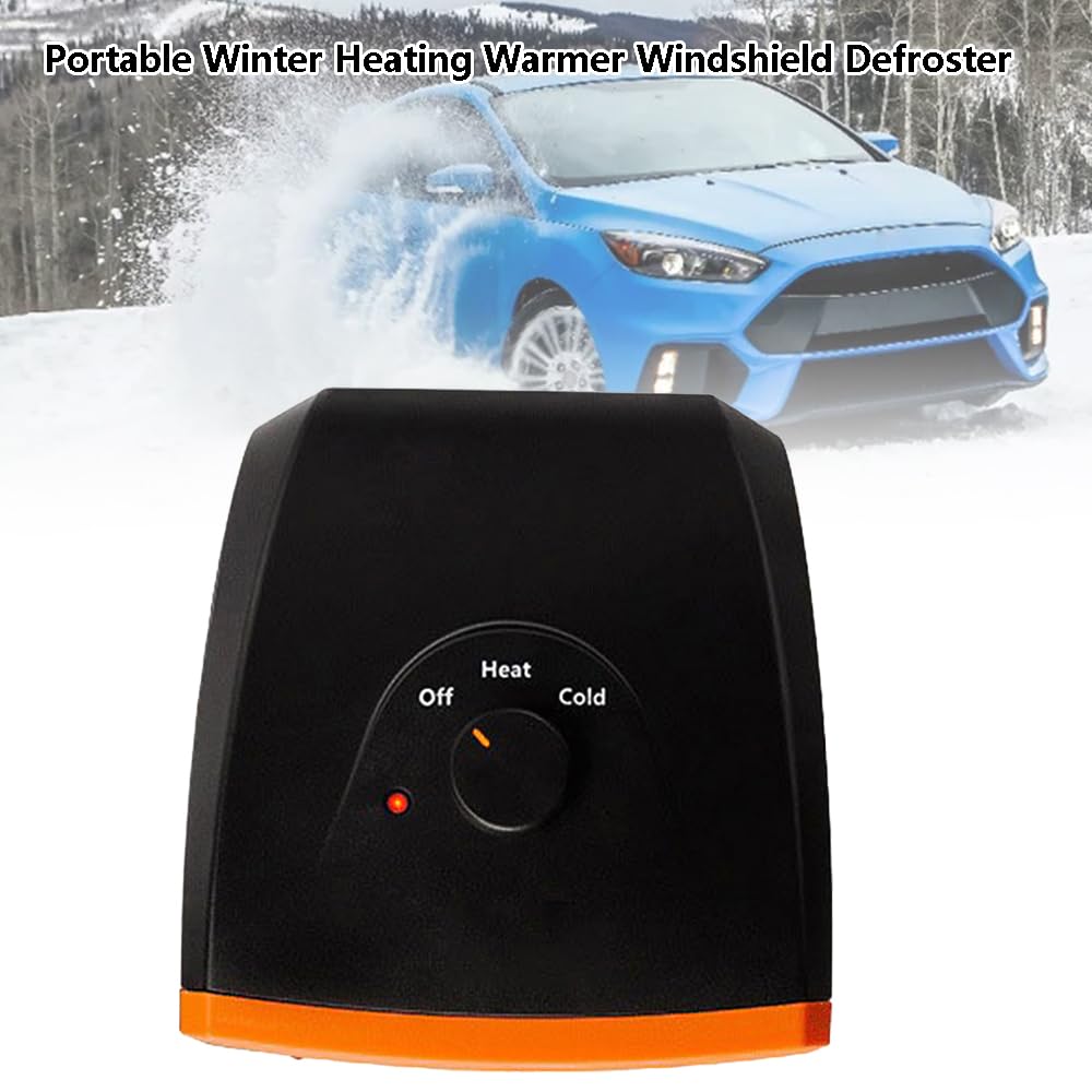 Riloer Riscaldatore per Auto per Camper 12V 150W Riscaldamento e disappannamento Invernali Portatili rapidi Presa accendisigari Rotazione a 360° Compatibile con la Maggior Parte dei Veicoli