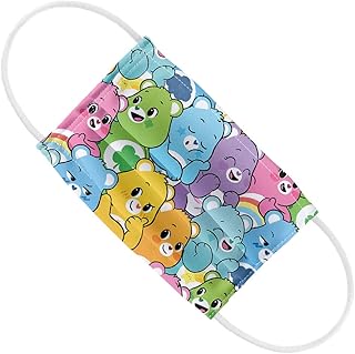 Popfunk Care Bears Kids Very Many Bears 1-Ply Reusable Face Mask Covering with Adjustable Nose Wire