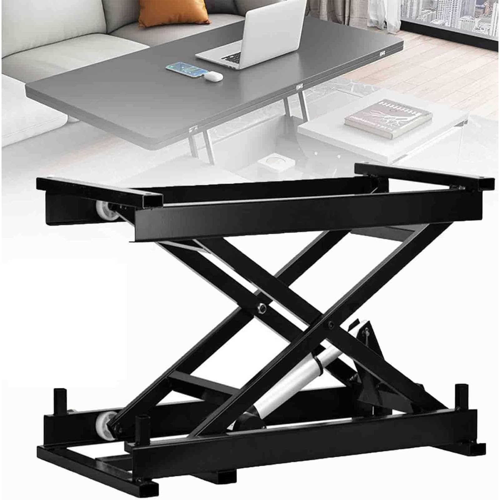 Mesa elevadora de tijera eléctrica, plataforma de trabajo ajustable en altura, capacidad de 20/100/150 kg con control remoto inalámbrico, ideal para uso en casa y oficina