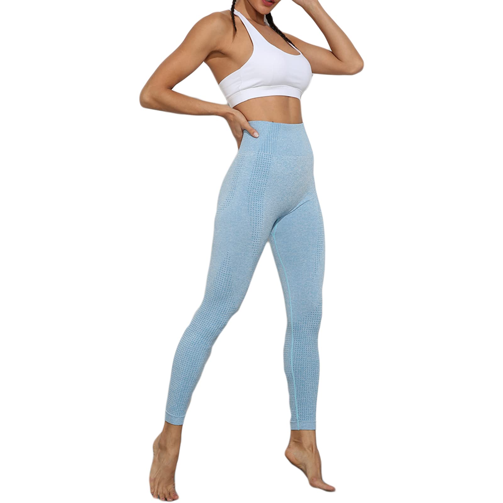 Merlvida Leggins Sportivi Donna Vita Alta Leggings Push Up Pantaloni Palestra Controllo della Pancia Anticellulite Pantacollant Opaco Elastici Tuta Collant Abbigliamento Sportivo Donna Yoga Fitness