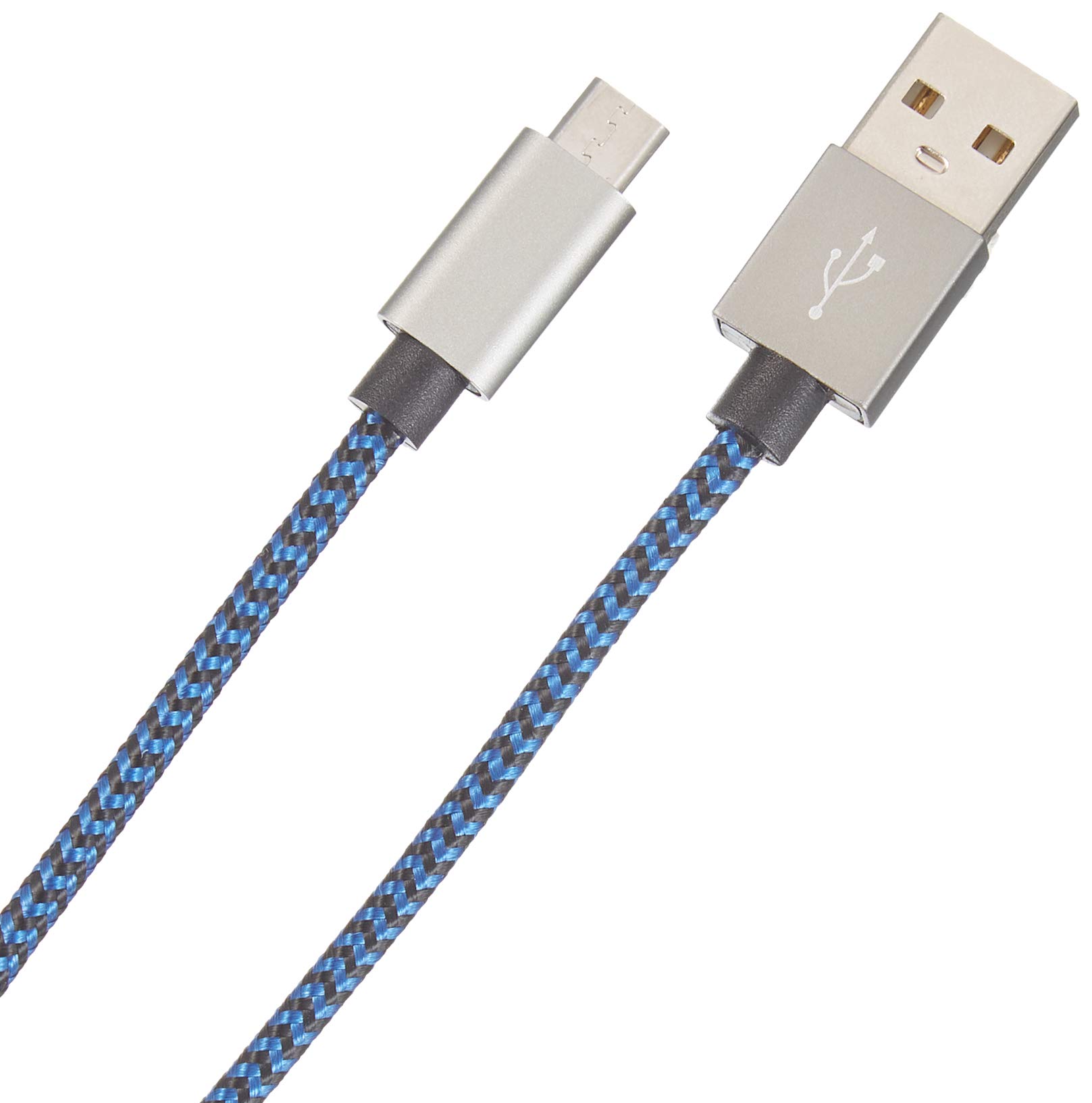 Diwu Micro USB Örgülü Yüksek Hızlı Şarj Kablosu Mavi