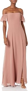 Women's Elsie Off The Shoulder Flutter Sleeve Chiffon Dress