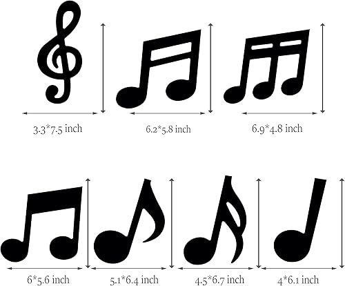 Miniatura 5 de 21 piezas de centro de mesa con temática de notas musicales, decoraciones musicales para fiesta de cumpleaños, centros de mesa para mesa rock,
