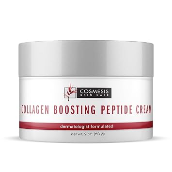 Cosmesis Collagen Boosting Peptide Cream - Total Collagen Care, Improves Firmness & Smoothness, Restores Youthful Appearance - 2oz