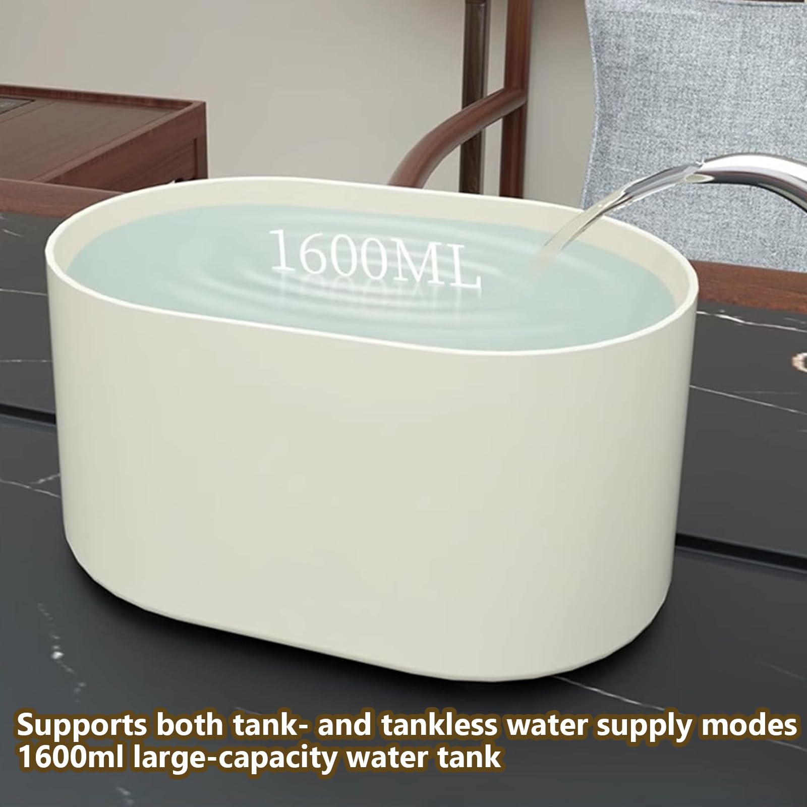 Lavabicchieri Automatico, Lavabicchieri con Getti Elettrici per Tazze da tè in Vetro, per Diametri da 3 a 10 Cm, Serbatoio dell'Acqua da 1600 Ml, Design con Aggiunta di Acqua Dall'alto